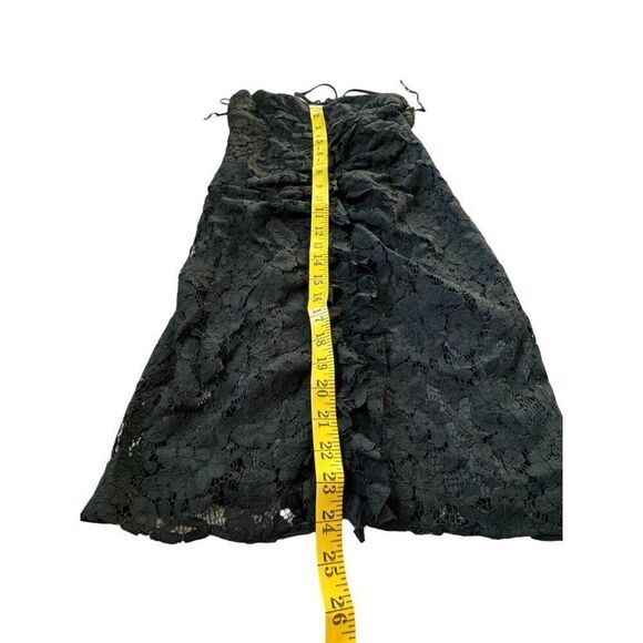 Zara Womens Lace Mini Dress Draped XS Black Ruffled Floral 8200/998 NWT - Picture 8 of 8